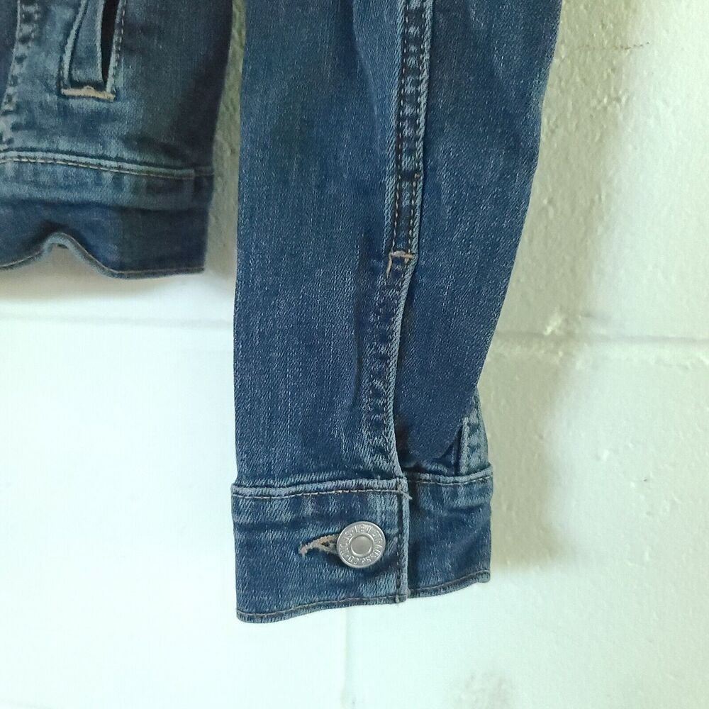 LEVI STRAUSS Women's NWT Original Trucker Crop Denim Jacket Sz S Blank Tab RARE - Picture 5 of 16